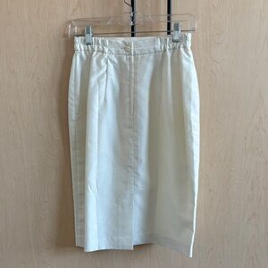 Elegant Cream Women's Skirt with Matching Vintage Jacket